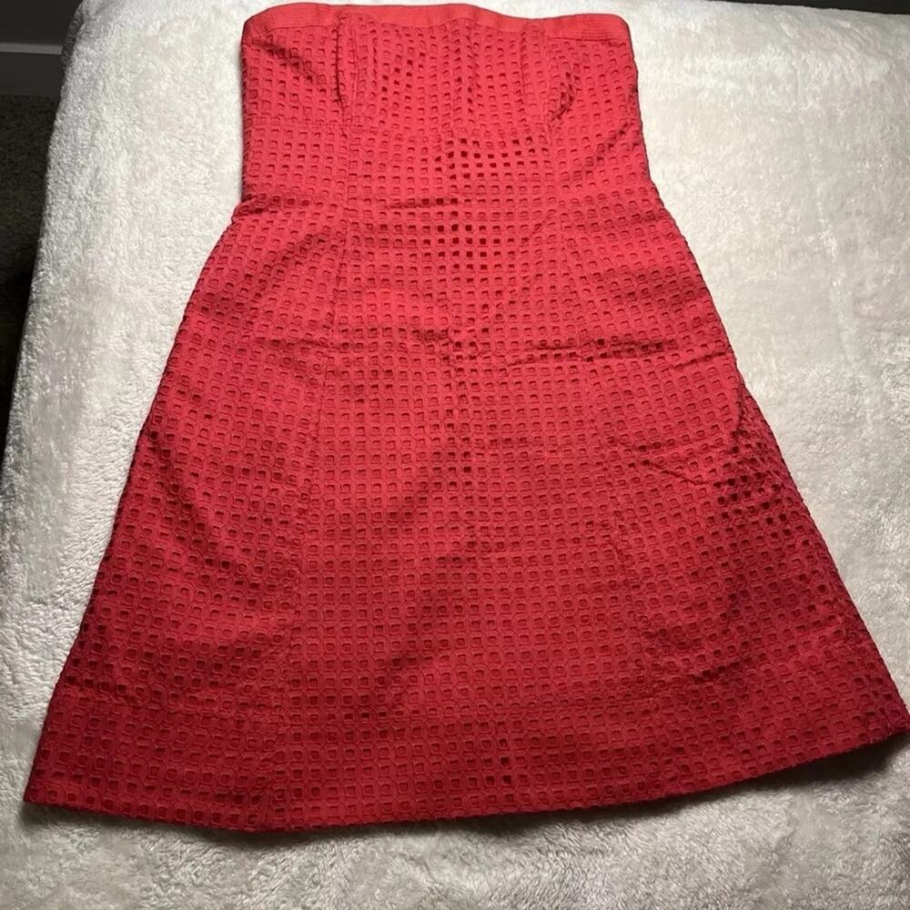 White House Black Market Coral Strapless Dress - Size 12